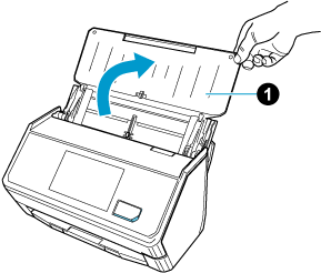 فتح حامل الورق ADF (الغطاء)