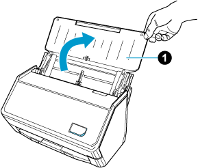 فتح حامل الورق ADF (الغطاء)